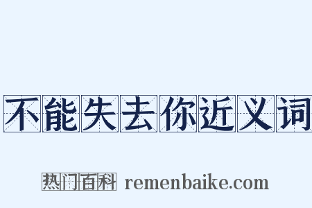 不能失去你近义词是什么意思的图片